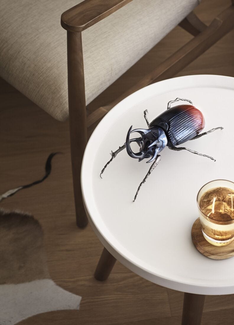 Rhinoceros Beetle Figurine in Lladró