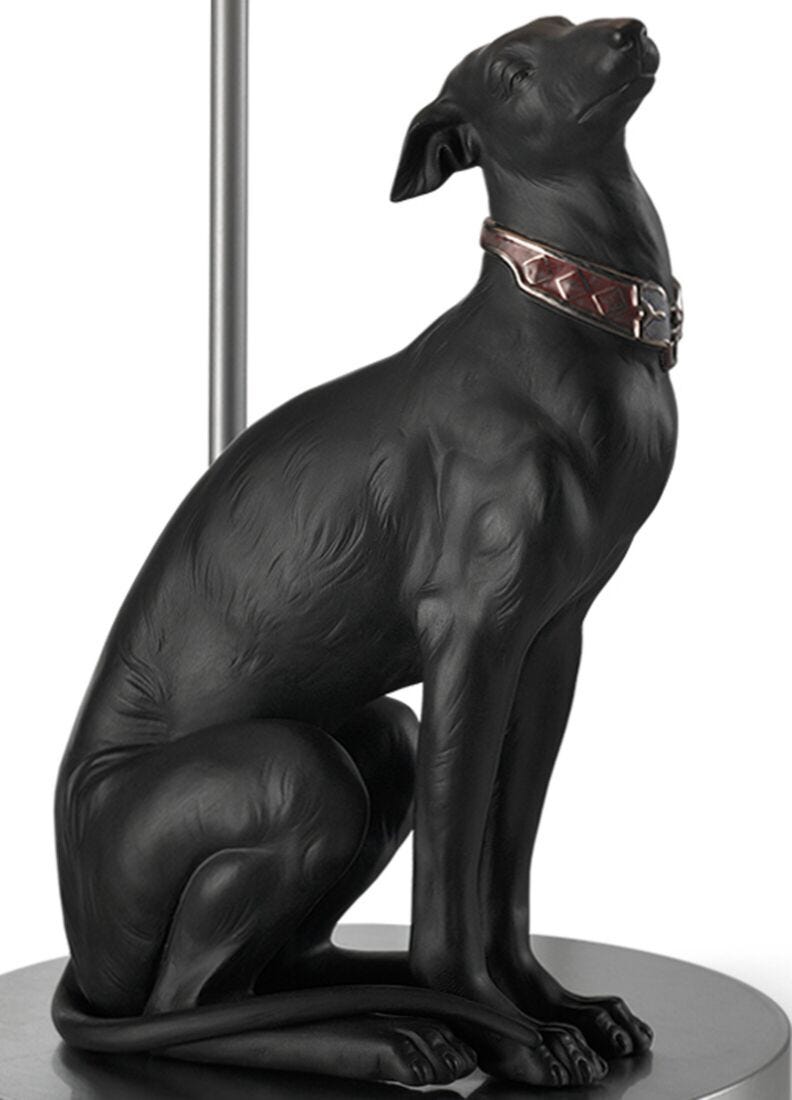 Attentive Greyhound Table Lamp (CE) in Lladró