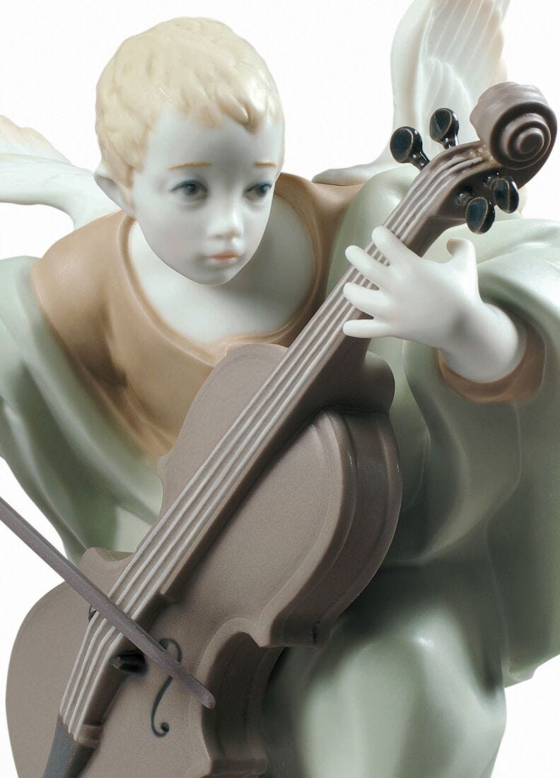 Figura Ángel con violonchelo en Lladró