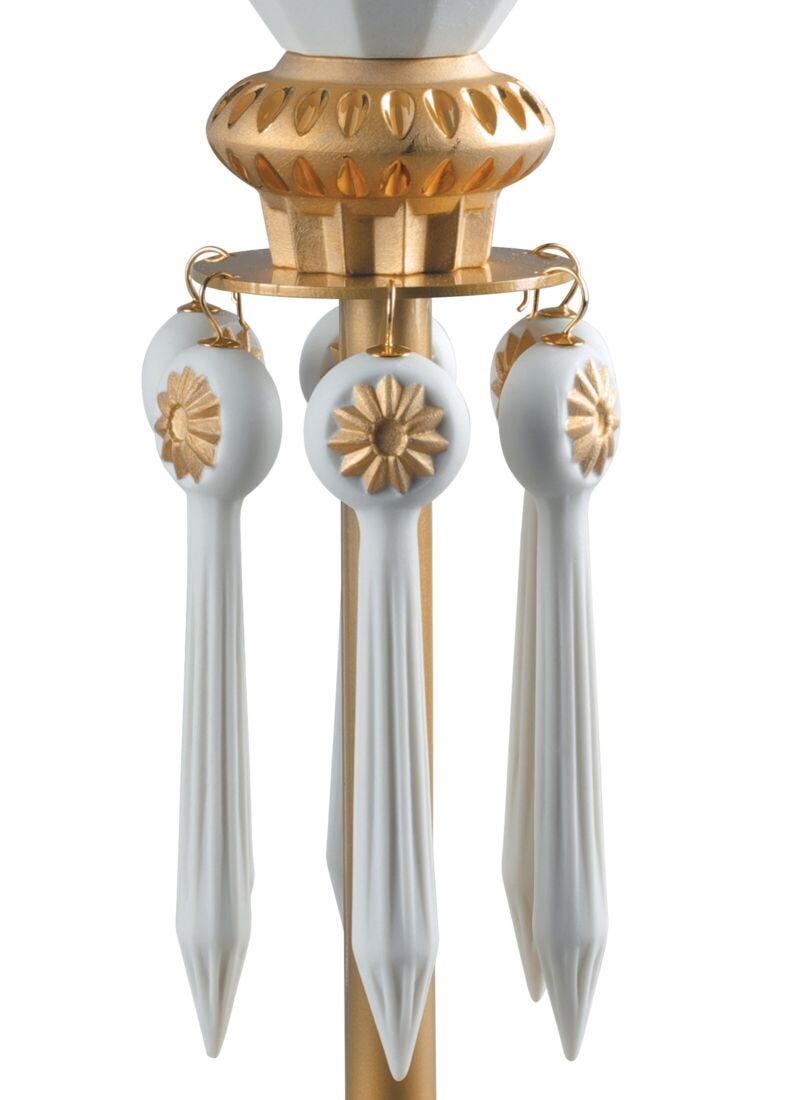 Belle de Nuit Lithophane Table Lamp with Tears. Golden Luster (CE) in Lladró