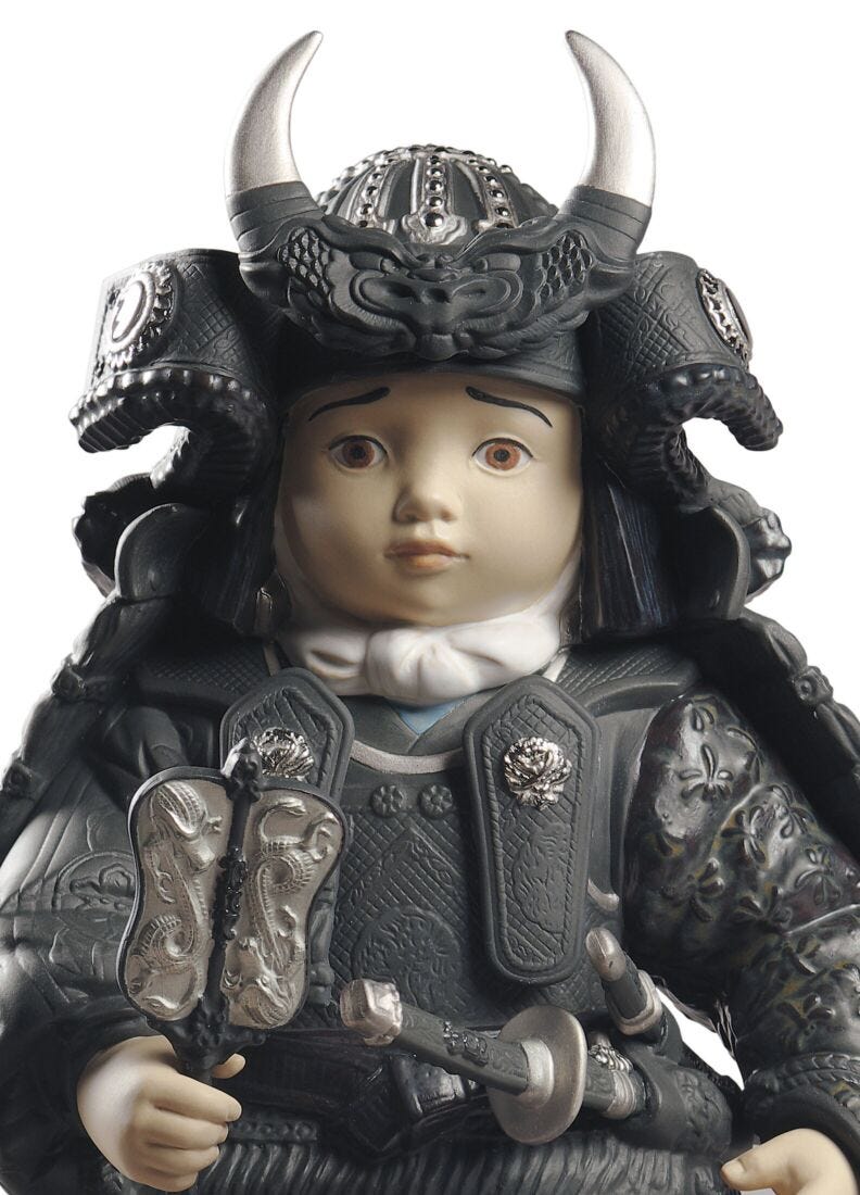 Figurina Bambino Samurai. Lustro argento. Edizione limitata in Lladró