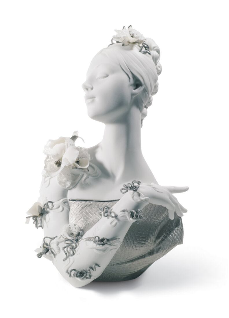 My Fair Lady Bust Figurine. Silver Lustre in Lladró