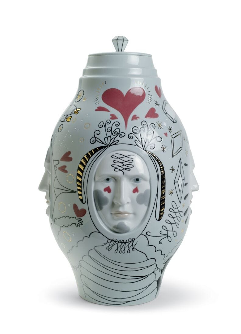 Conversation Vase. Limited Edition in Lladró