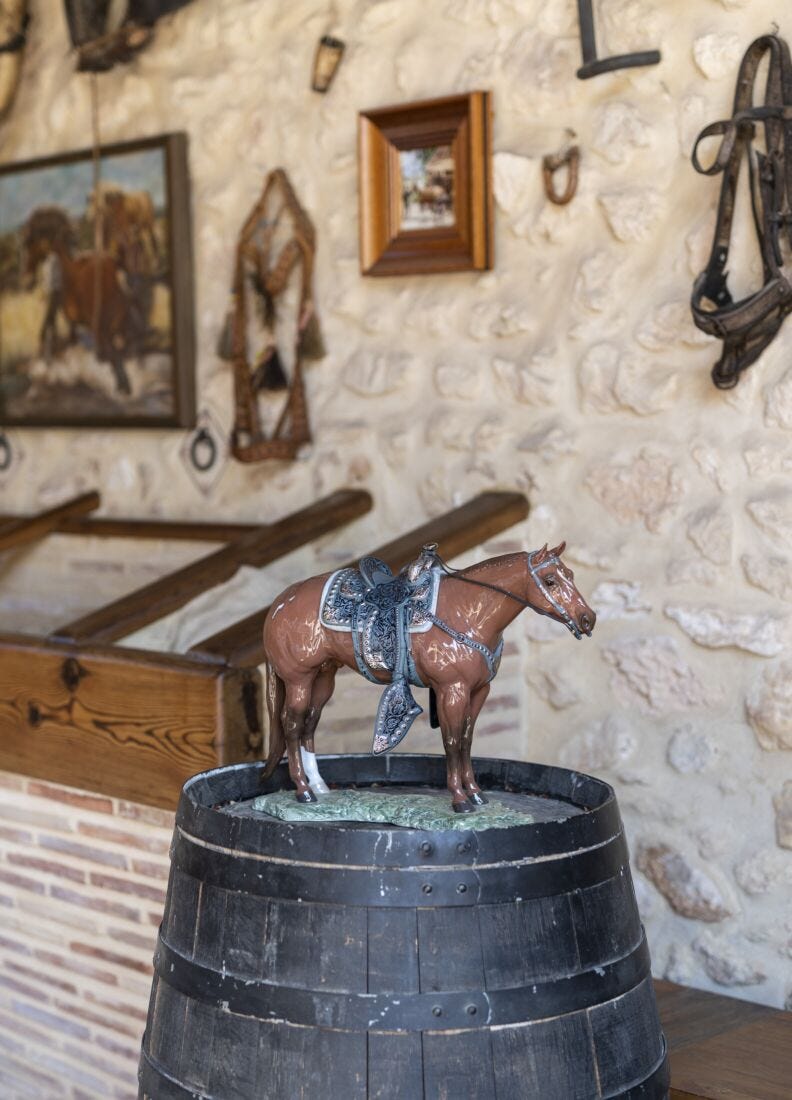 Scultura cavallo Quarter Horse. Serie limitata in Lladró