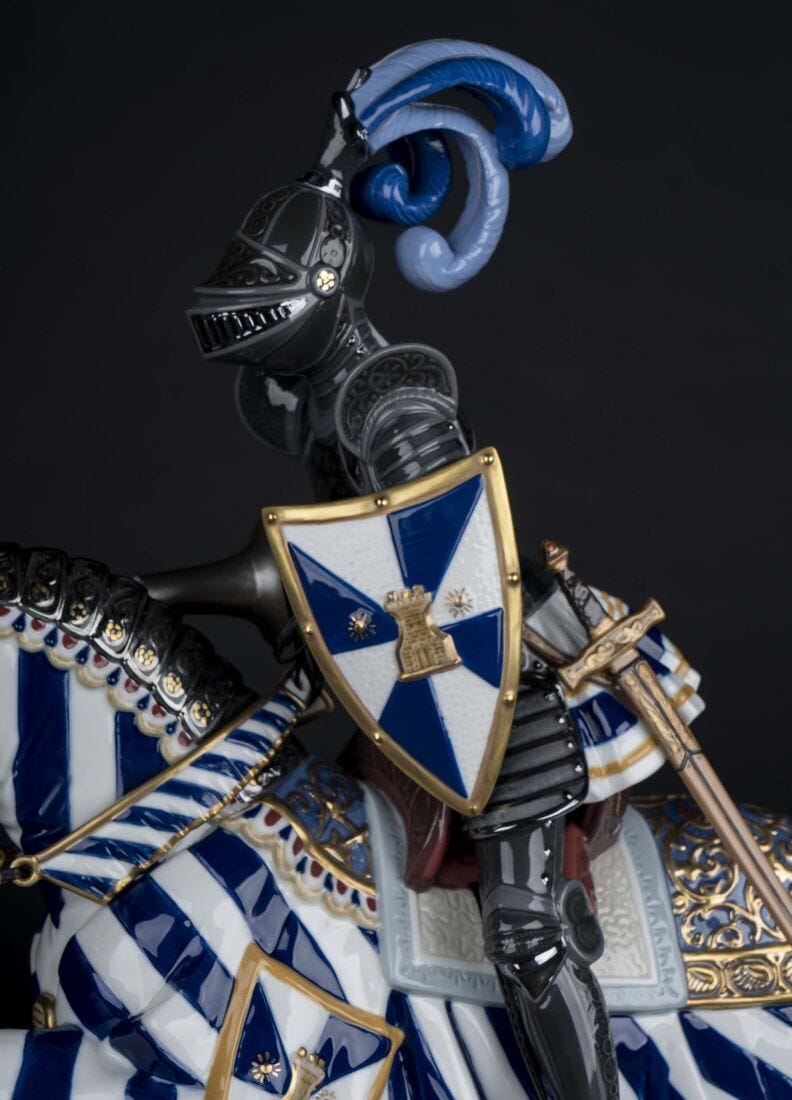 Medieval Knight Sculpture. Limited Edition in Lladró