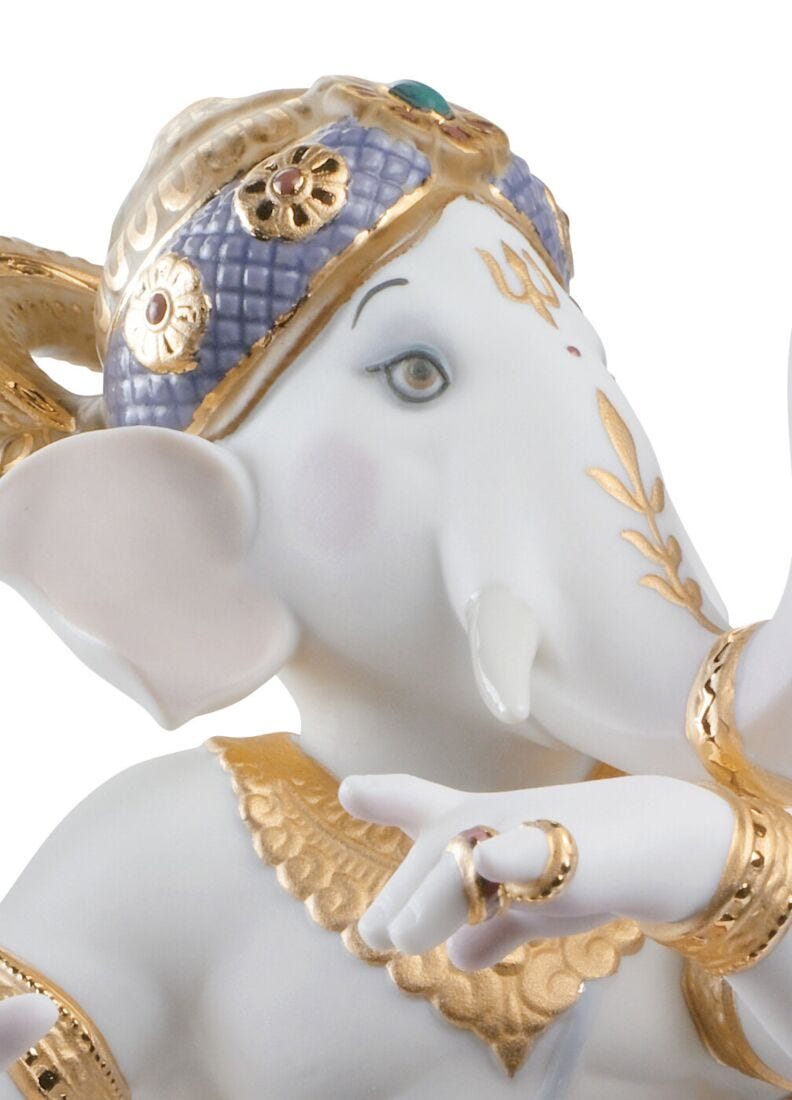 Dancing Ganesha Figurine. Limited Edition in Lladró