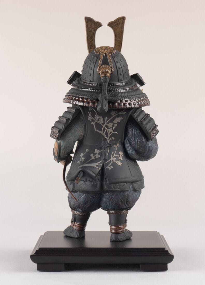 Figurina Bambino Samurai (marrone) in Lladró