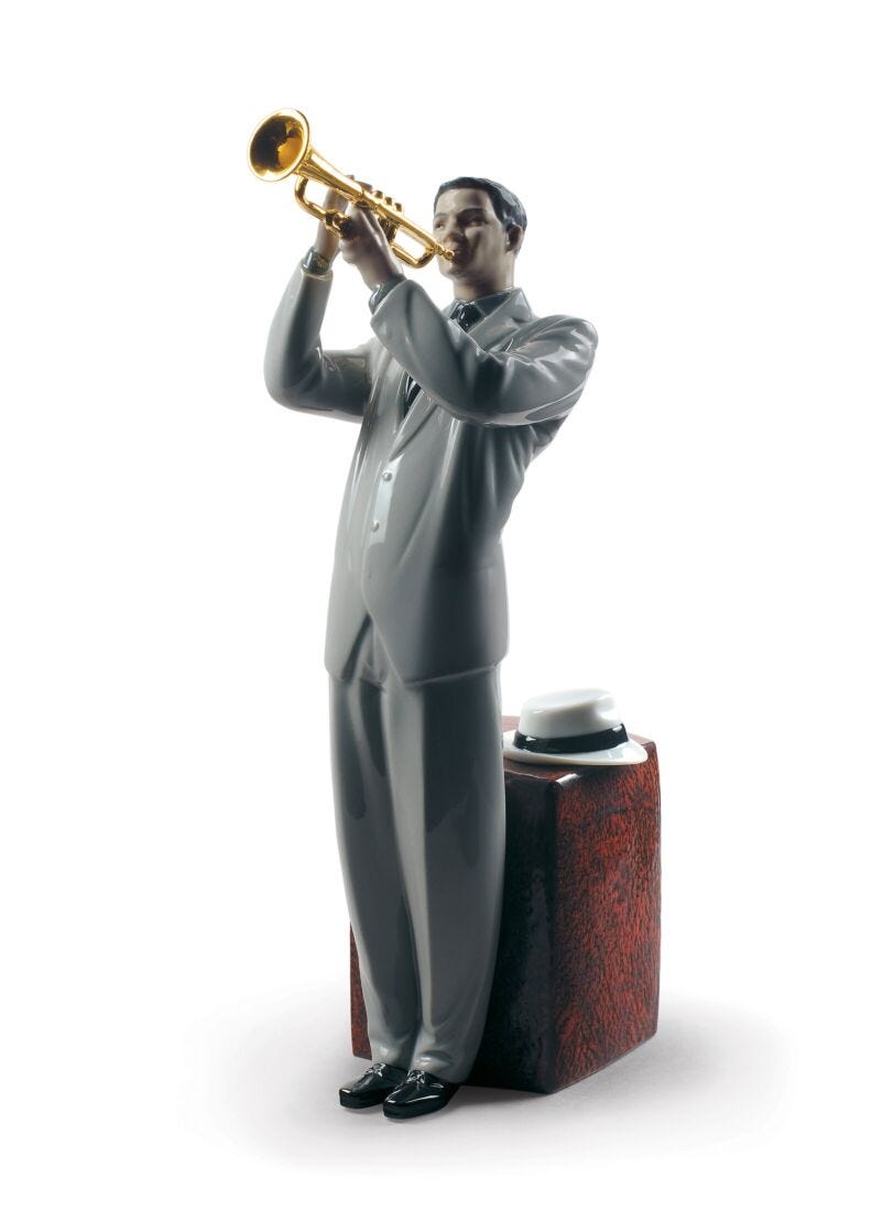 Figura músico Trompetista de jazz en Lladró