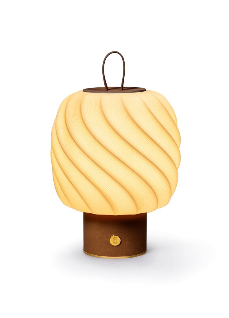 Ice Cream Portable Lamp. Medium. Leather in Lladró