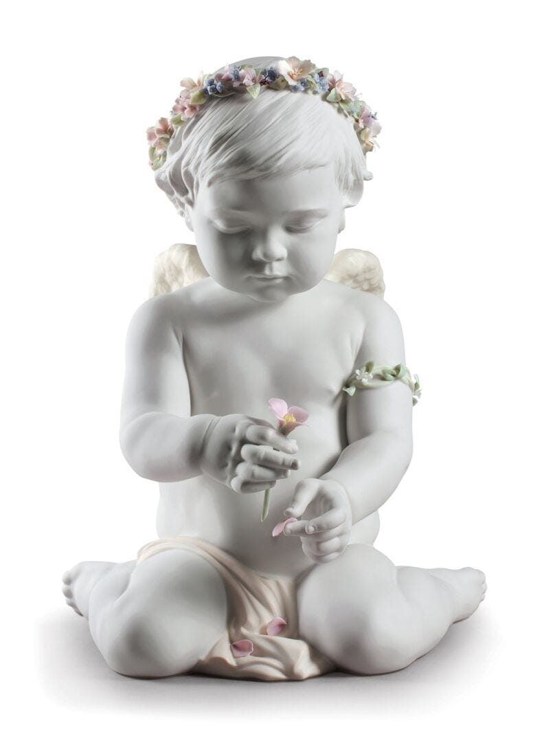 Cherub of Our Love Angel Figurine. Limited Edition in Lladró