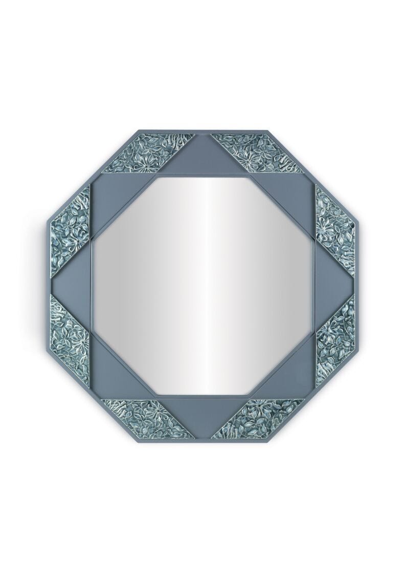 Eight sided mirror (blue) in Lladró