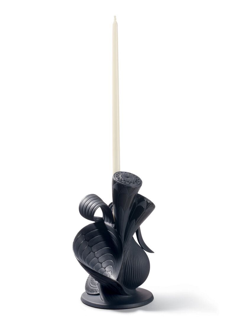 Naturofantastic Candlestick. Black in Lladró