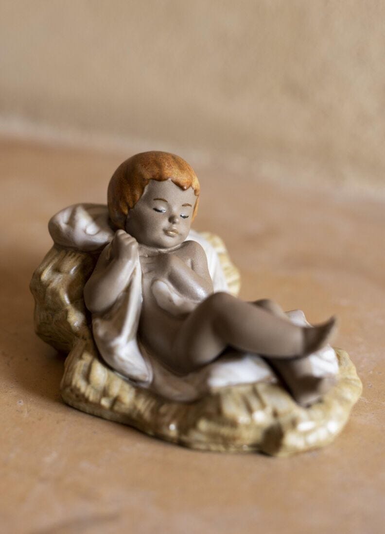 Baby Jesus Nativity Figurine. Gres in Lladró