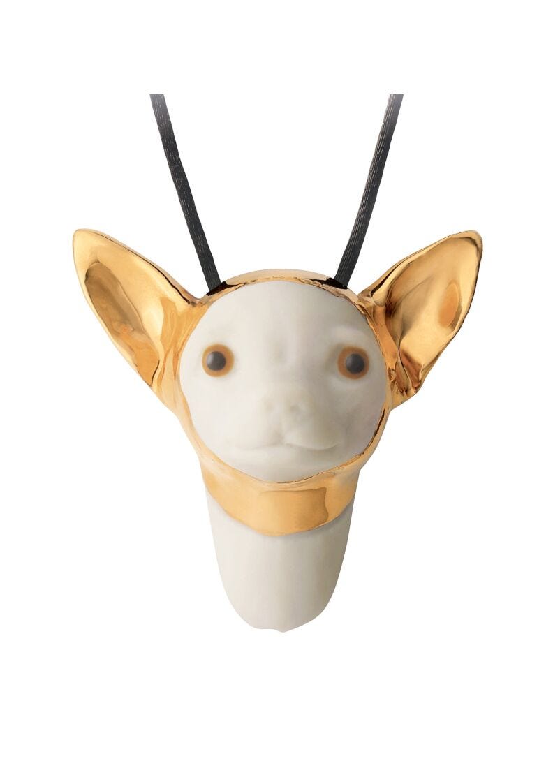 Animal Heroes マスクチワワペンダント I (Gold) - Lladro-Japan