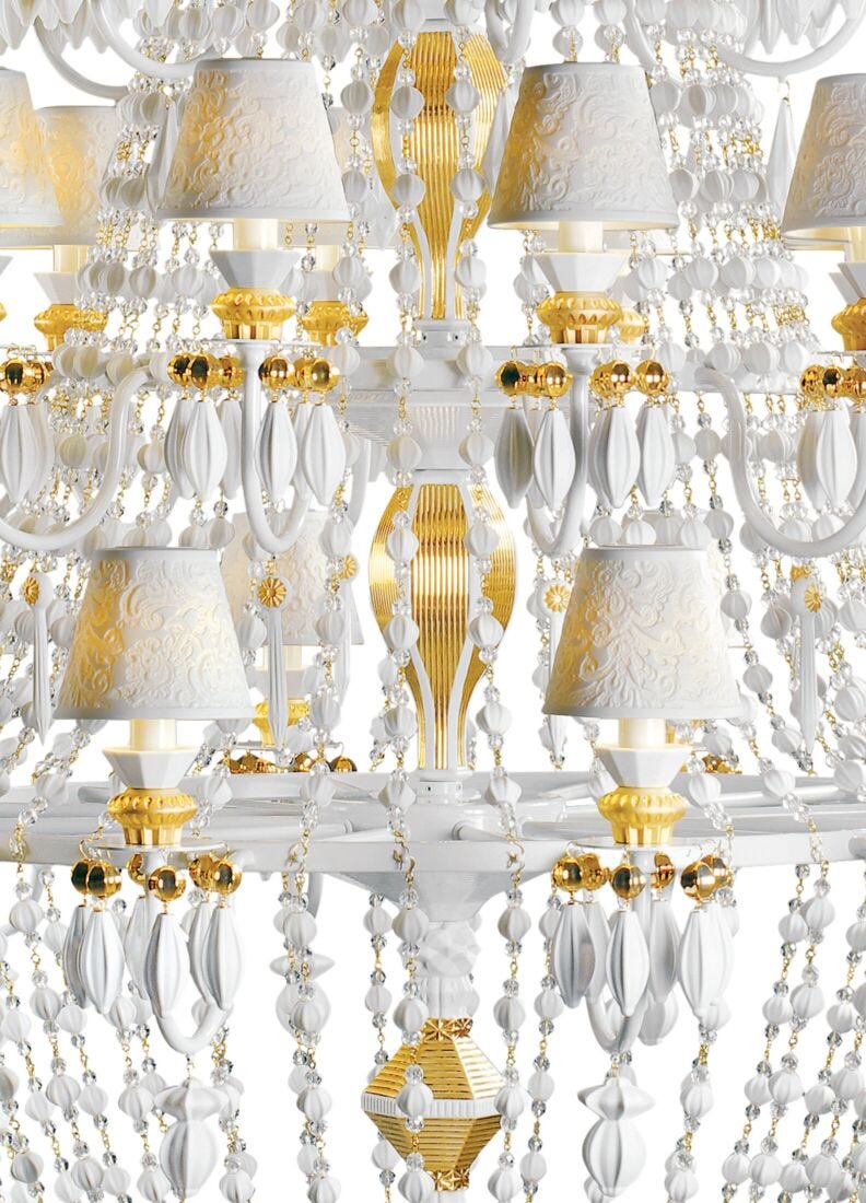 Winter Palace 30 Lights Chandelier. Golden Luster (US) in Lladró