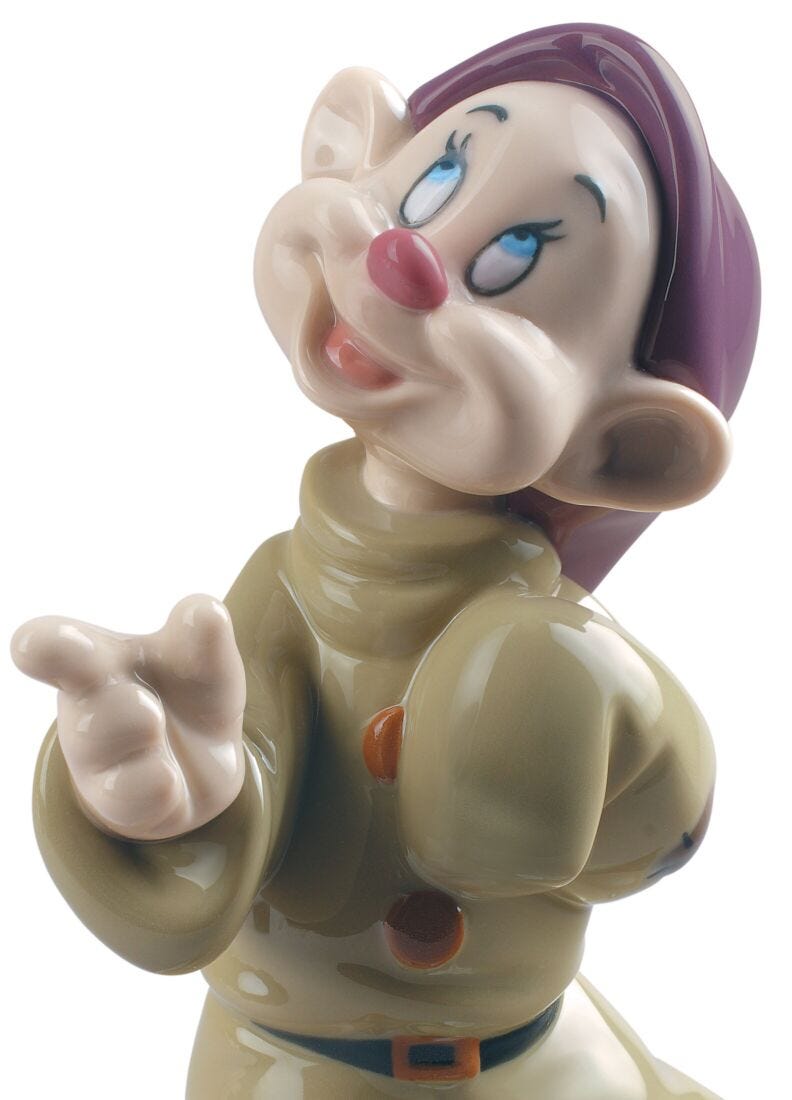 Dopey Snow White Dwarf Figurine in Lladró