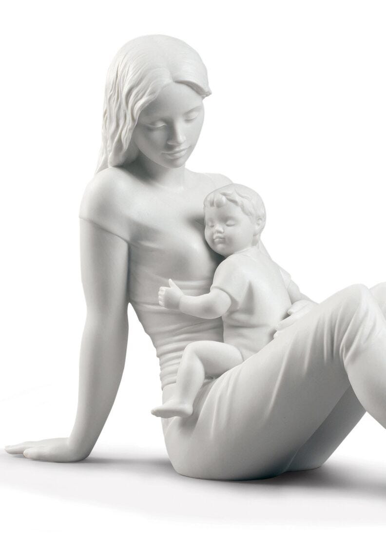 Figurina L'amore di una madre. Bianco opaco in Lladró