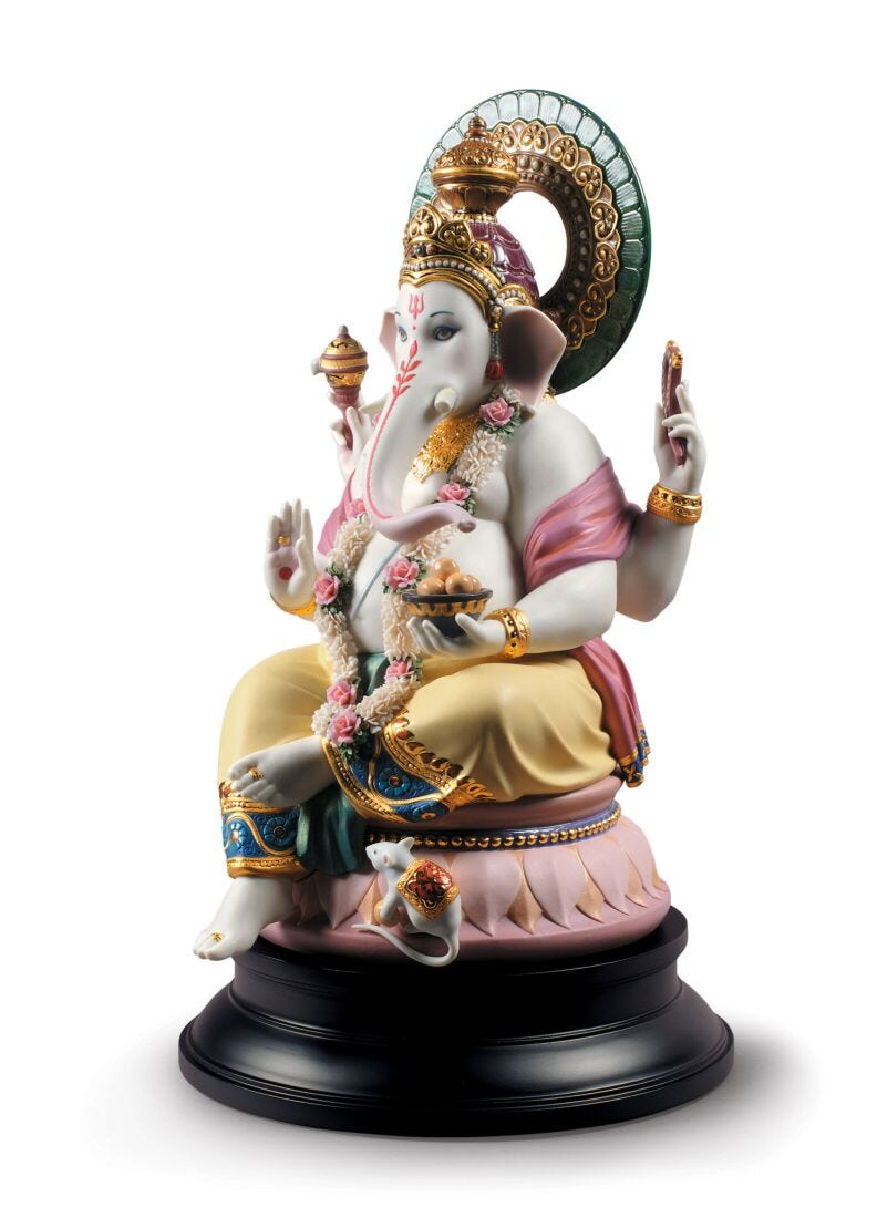 Scultura Lord Ganesha. Edizione limitata in Lladró