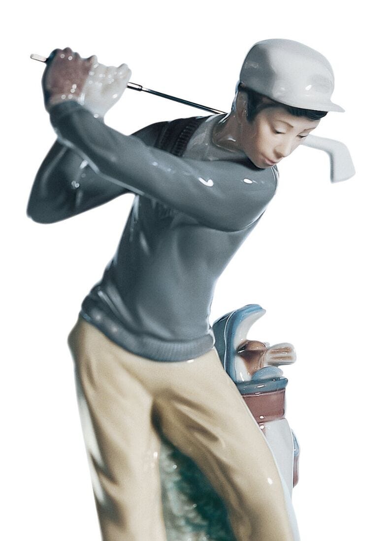 Golfer man Figurine in Lladró