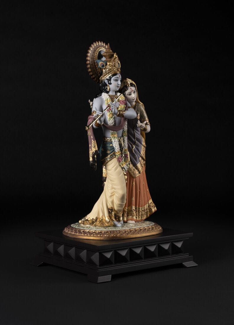 Lladro Radha Krishna Figurine - Limited Edition