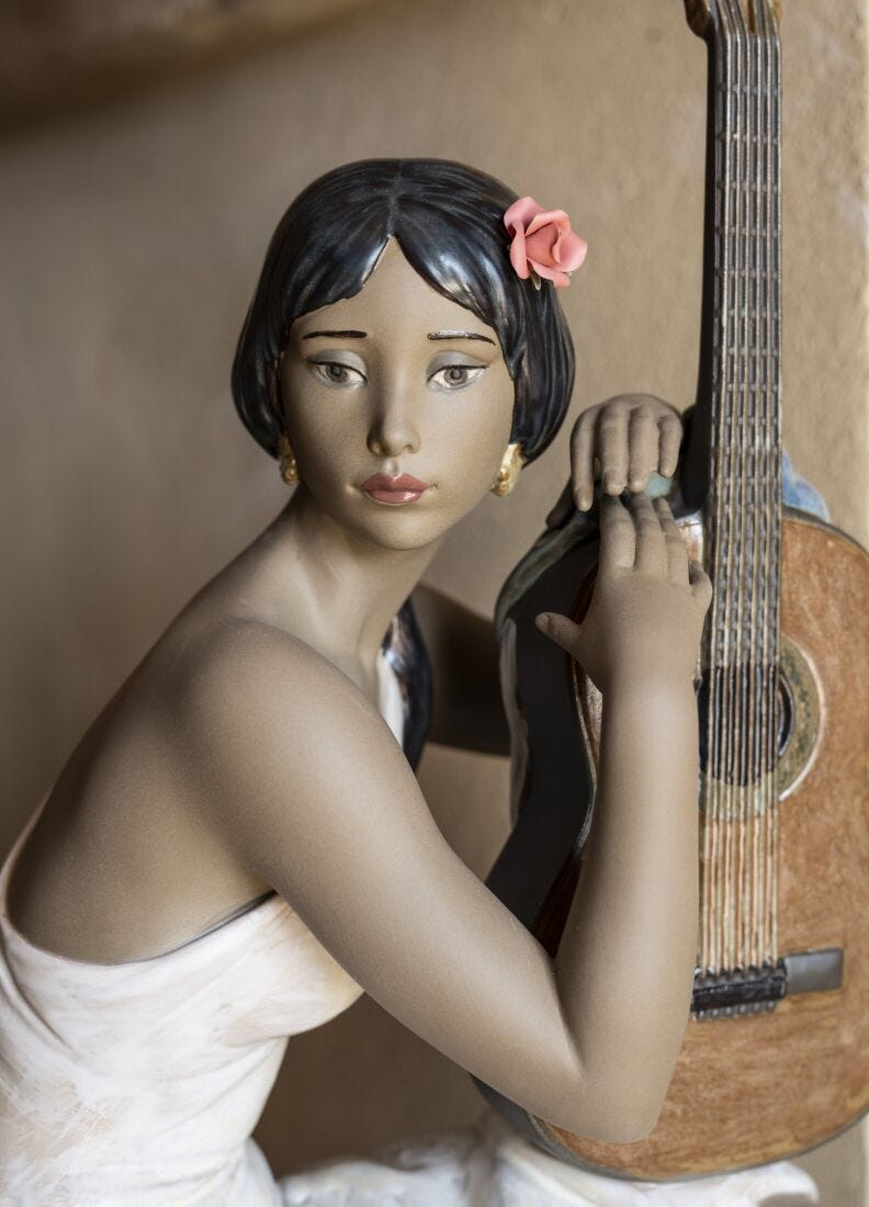 The Flamenco Singer Woman Figurine in Lladró