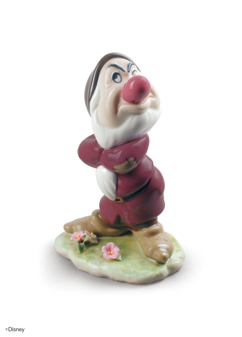 Grumpy Snow White Dwarf Figurine in Lladró