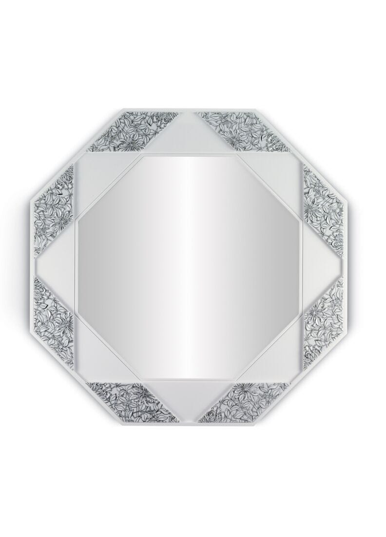 Espejo pared octogonal. Blanco y negro en Lladró