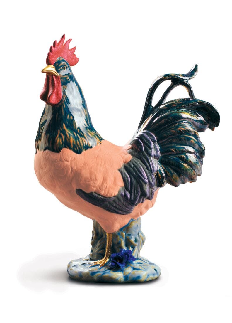 The Rooster Figurine. Limited Edition in Lladró