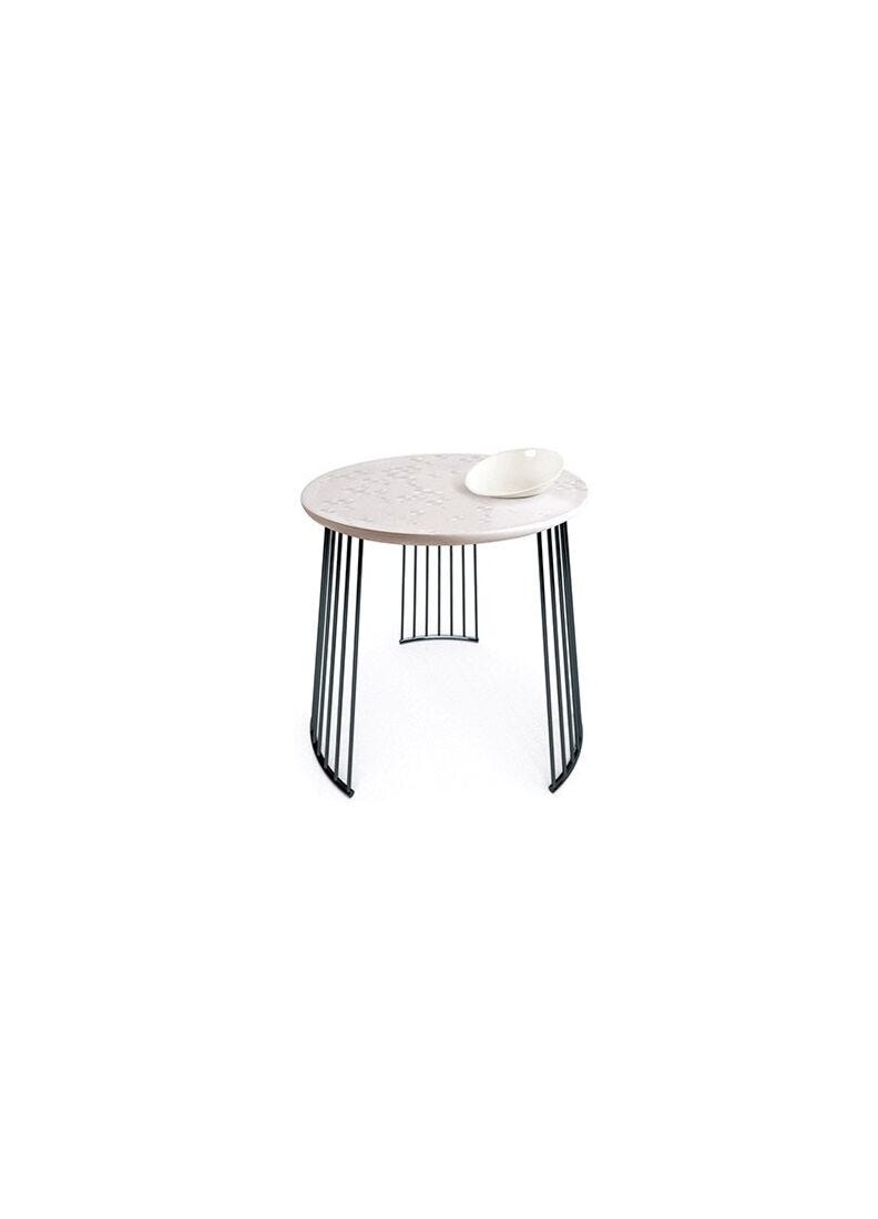 Frost Moment Table. With bowl. Black metal, 2 of 2