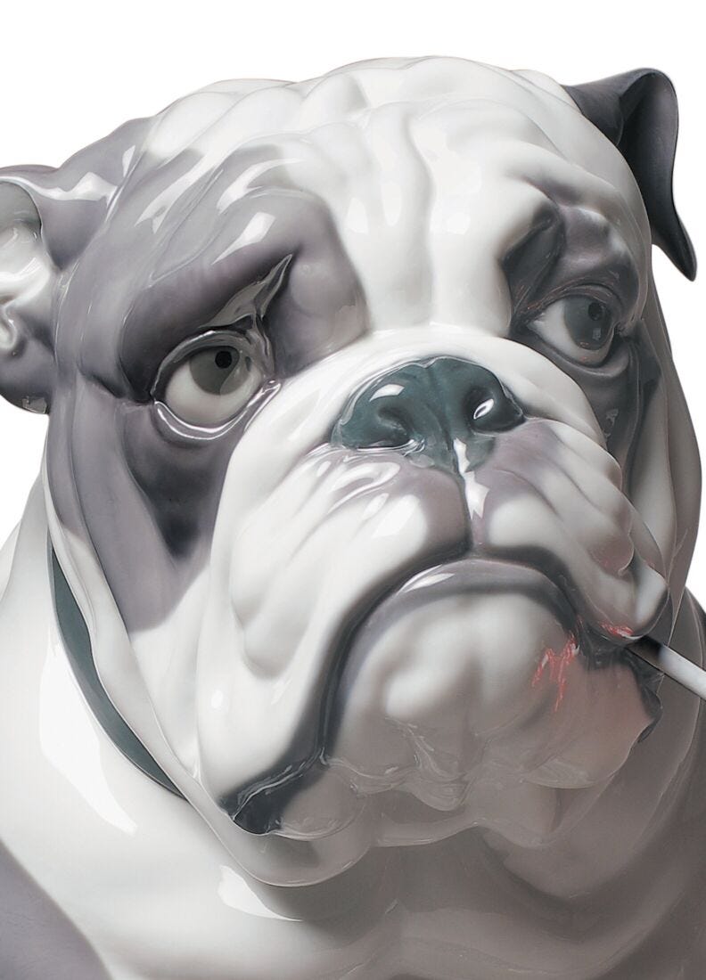 Figurina Cane bulldog con leccalecca in Lladró