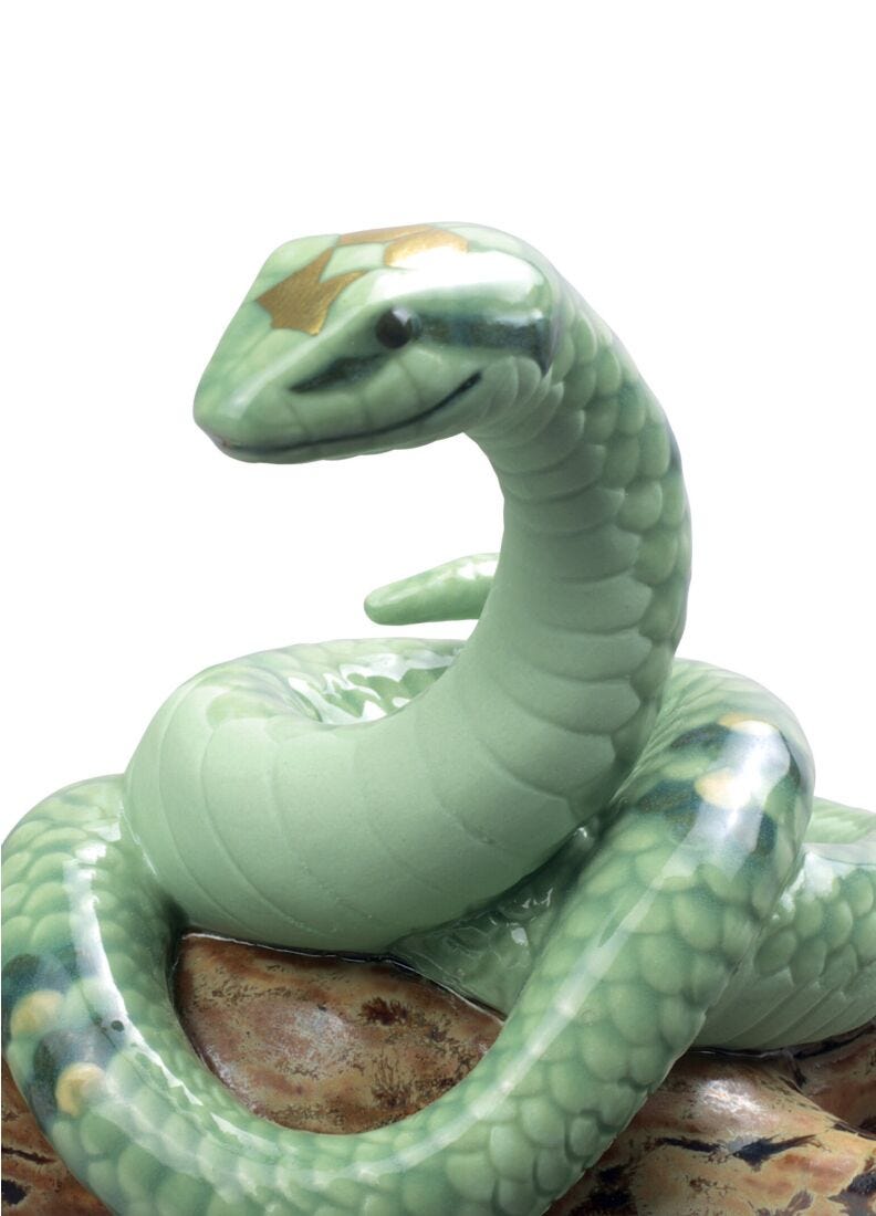 Figurina Il Serpente. Mini. Lustro oro in Lladró