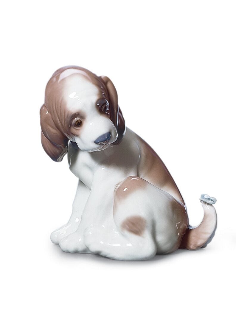 Gentle Surprise Dog Figurine in Lladró