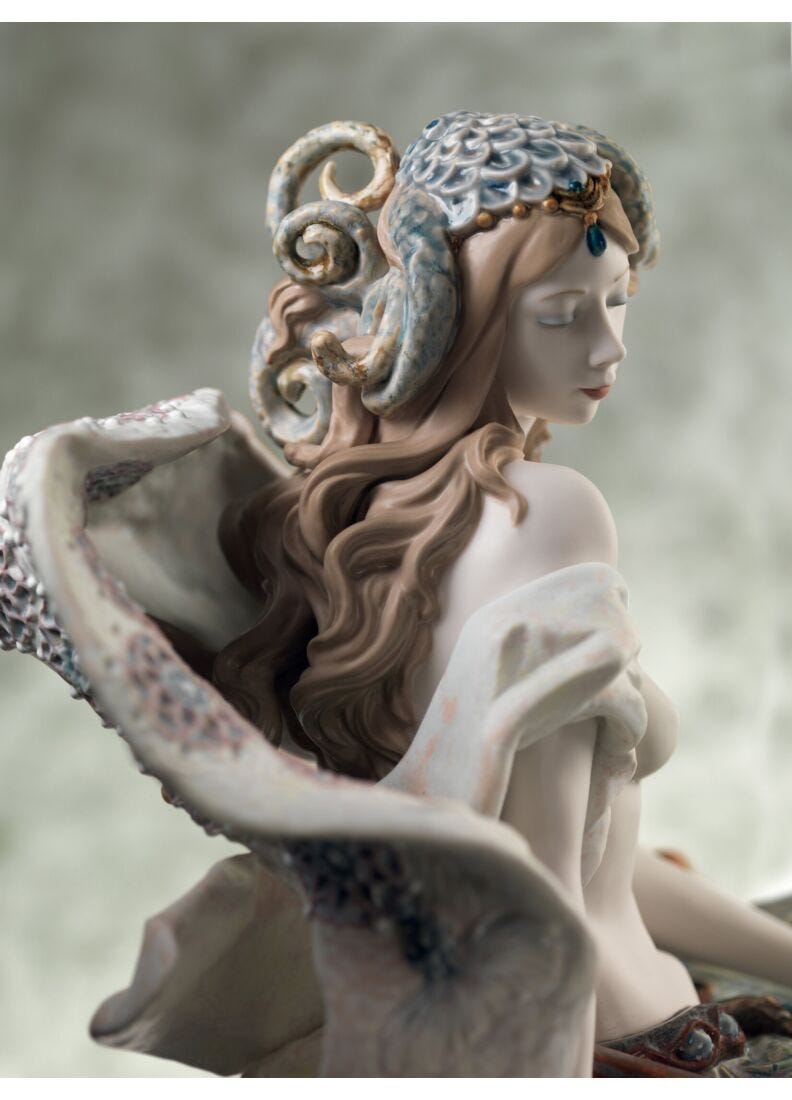 Bacchante on A Panther Woman Sculpture. Limited Edition in Lladró