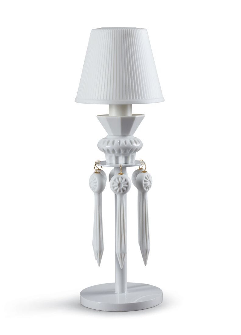 Belle de Nuit Lithophane Table Lamp. White (CE) in Lladró
