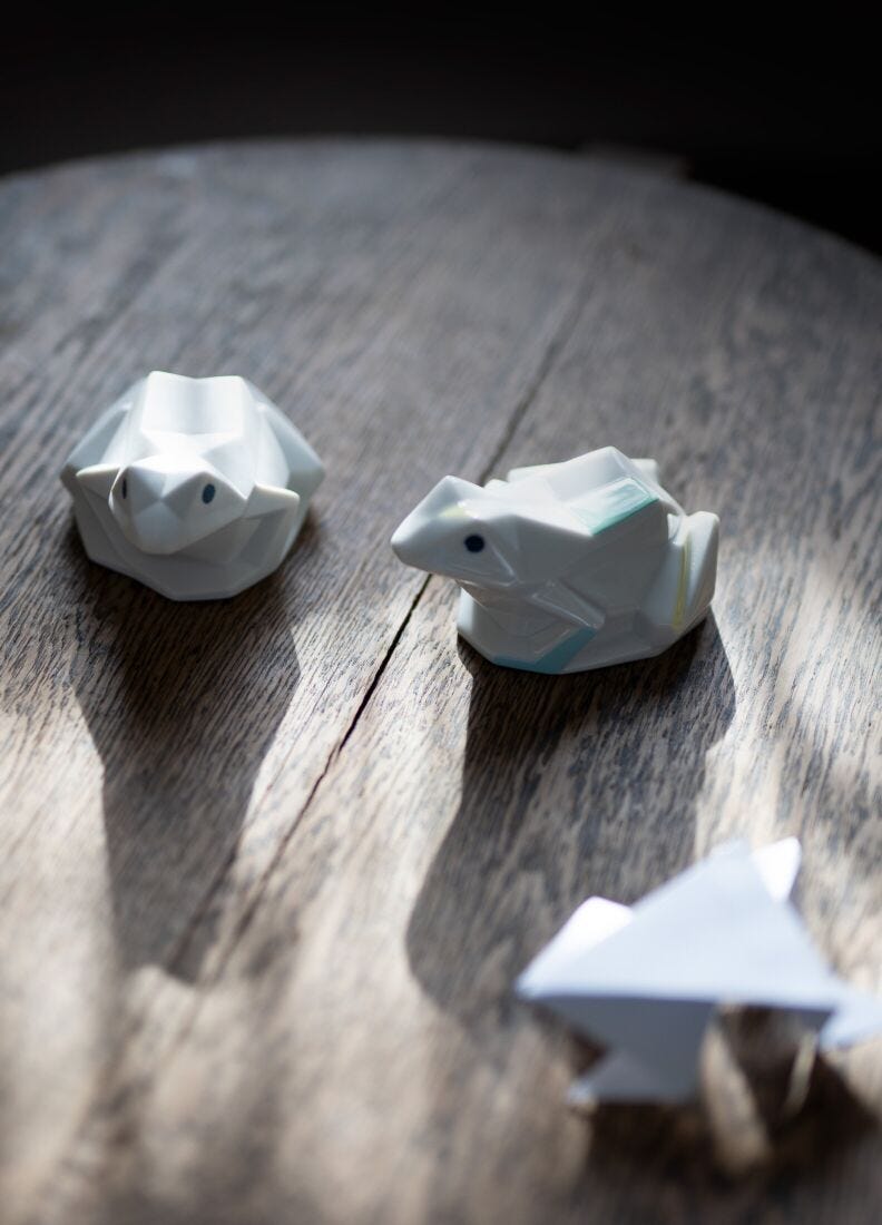 Origami - カエル(White) in Lladró