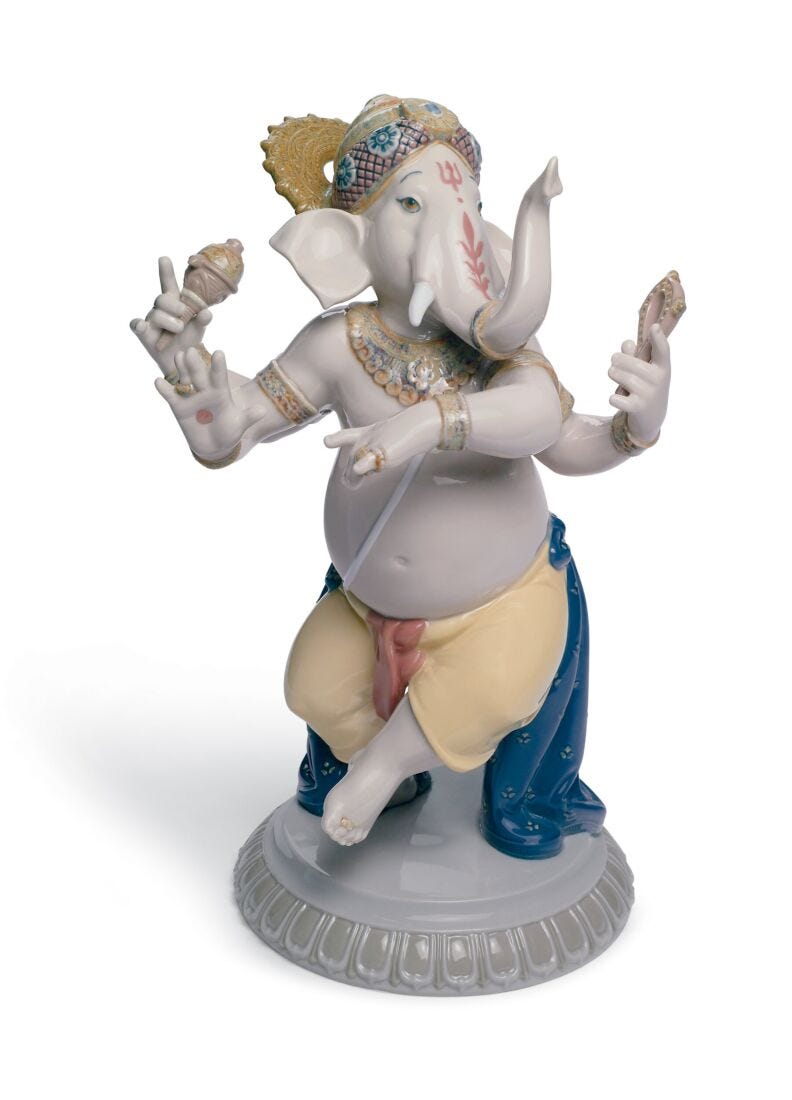 Figura Ganesha danzante en Lladró