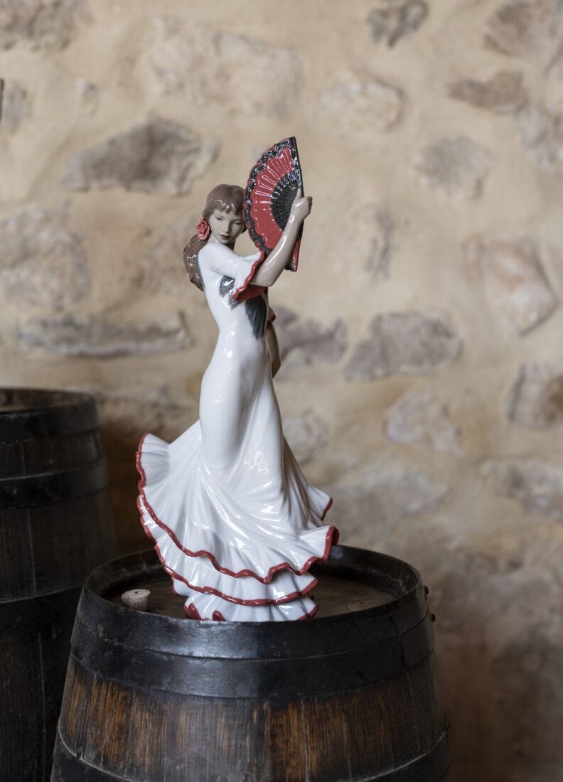 Figurina Donna flamenco Anima e passione. Ed. 60° anniversario. Rosso in Lladró