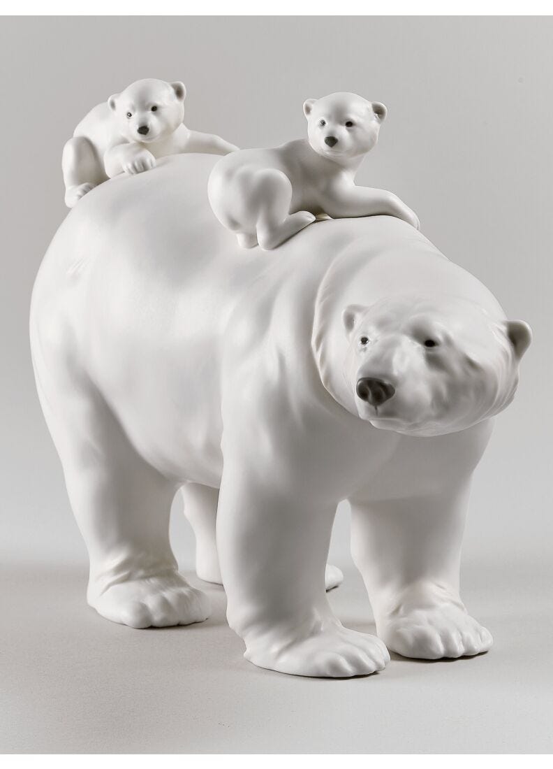 Mummy Bear and Babies Figurine in Lladró