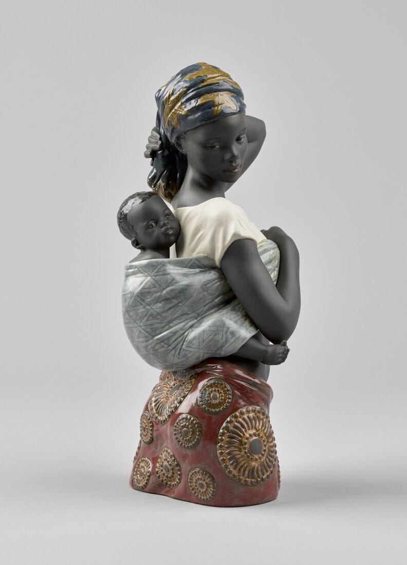 African Bond Mother Figurine in Lladró