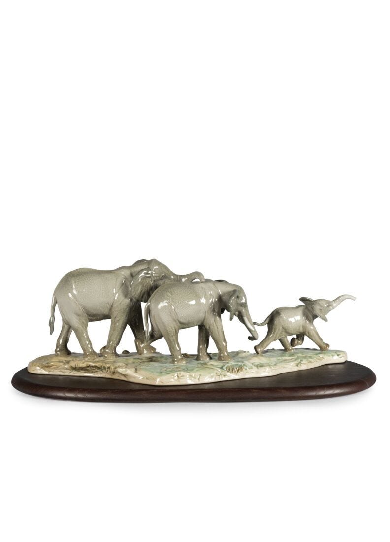 We Follow in Your Steps Elephants Sculpture, 2 of 6