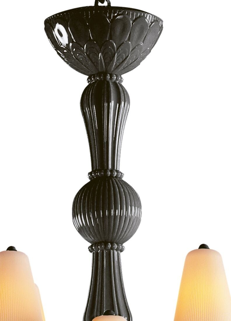 Ivy and Seed 20 Lights Chandelier. Medium Model. Absolute Black (CE/UK/CCC) in Lladró