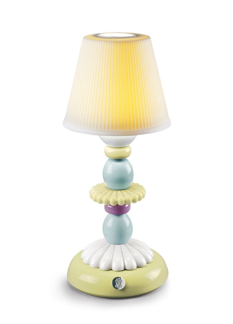 Lotus Firefly Table Lamp. Green and Blue in Lladró