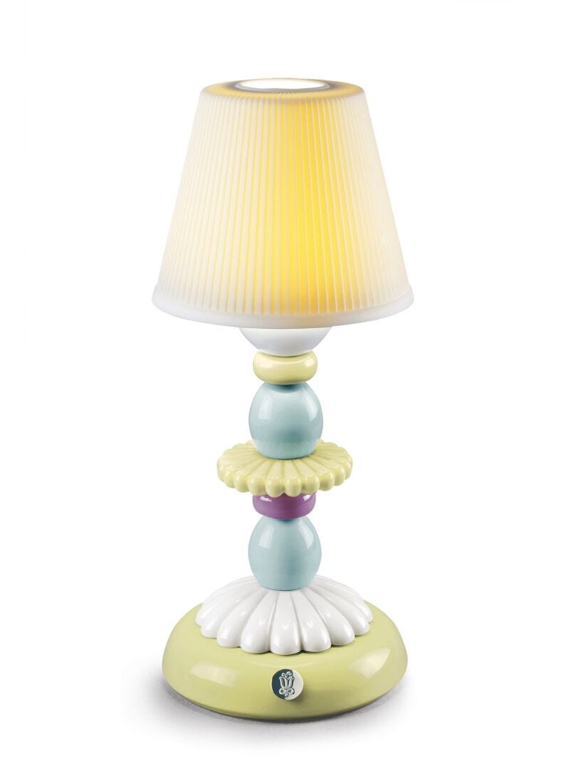 Lotus Firefly Lamp(Green & Blue) in Lladró