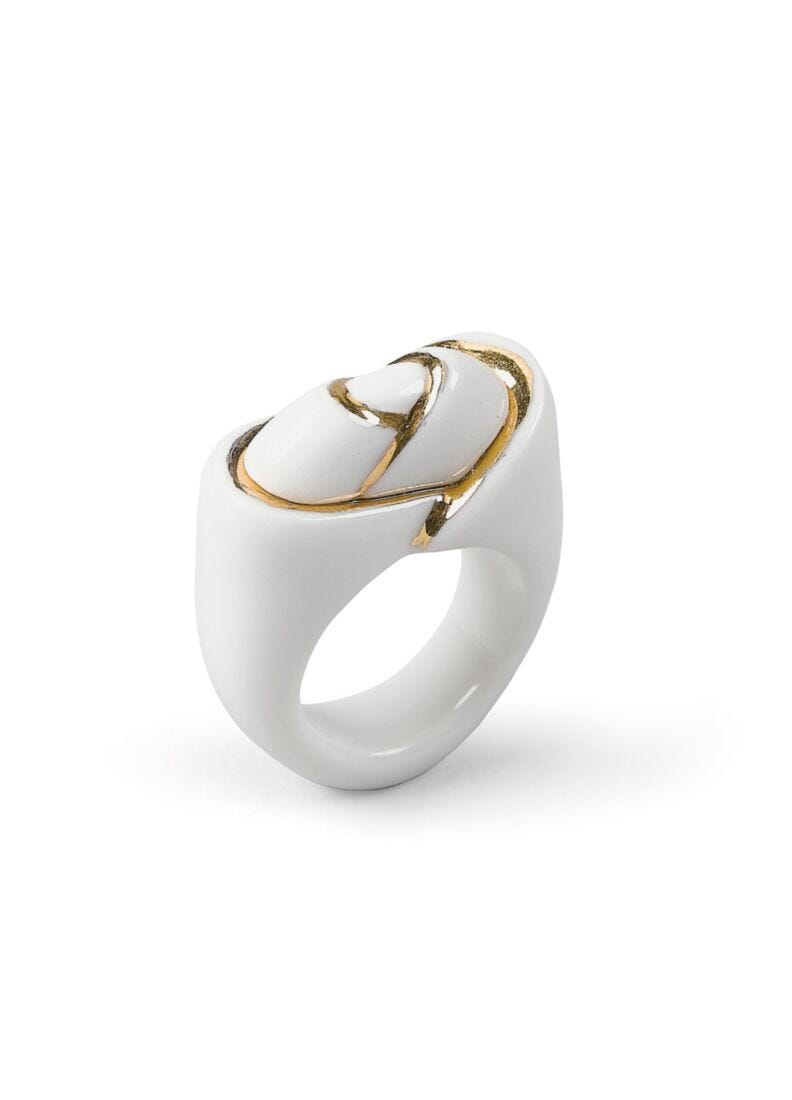 Heliconia Ring. Medium Size in Lladró