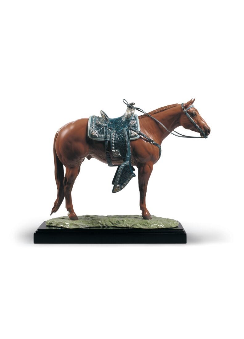 Escultura caballo Quarter Horse. Serie limitada en Lladró