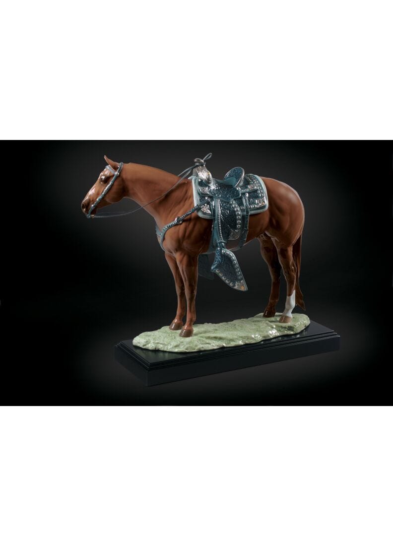 Escultura caballo Quarter Horse. Serie limitada en Lladró