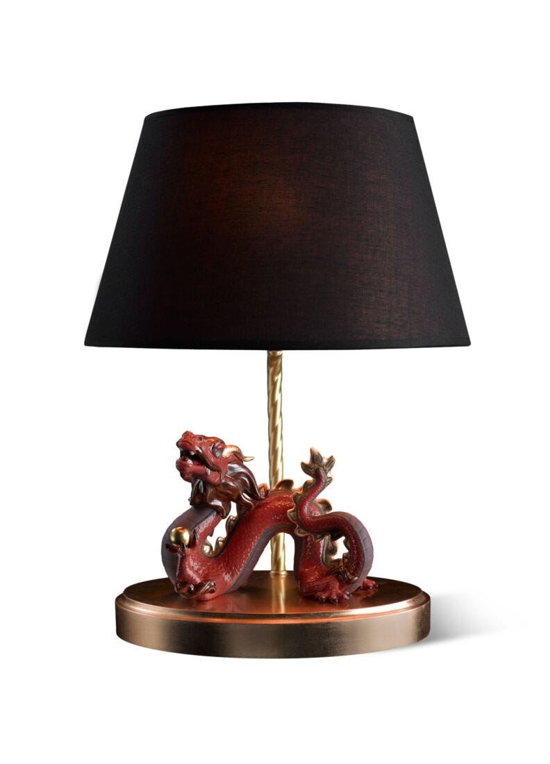 The dragon - red - Lamp (US) in Lladró