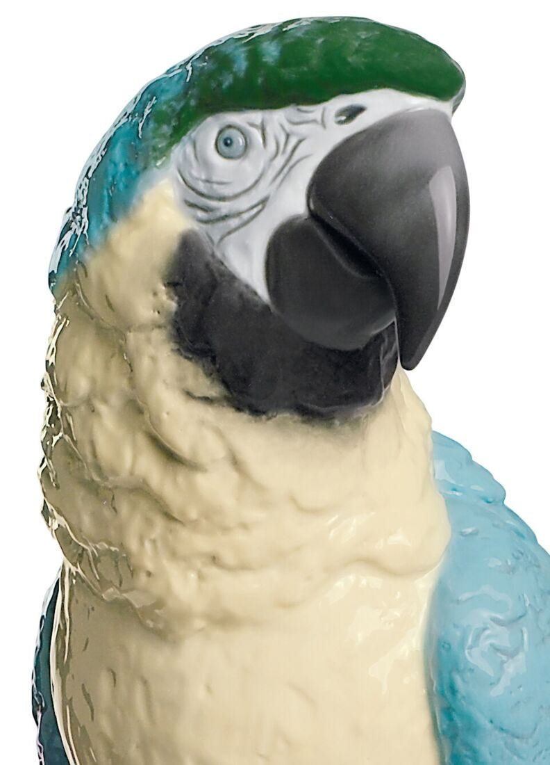 Macaw Bird Sculpture in Lladró