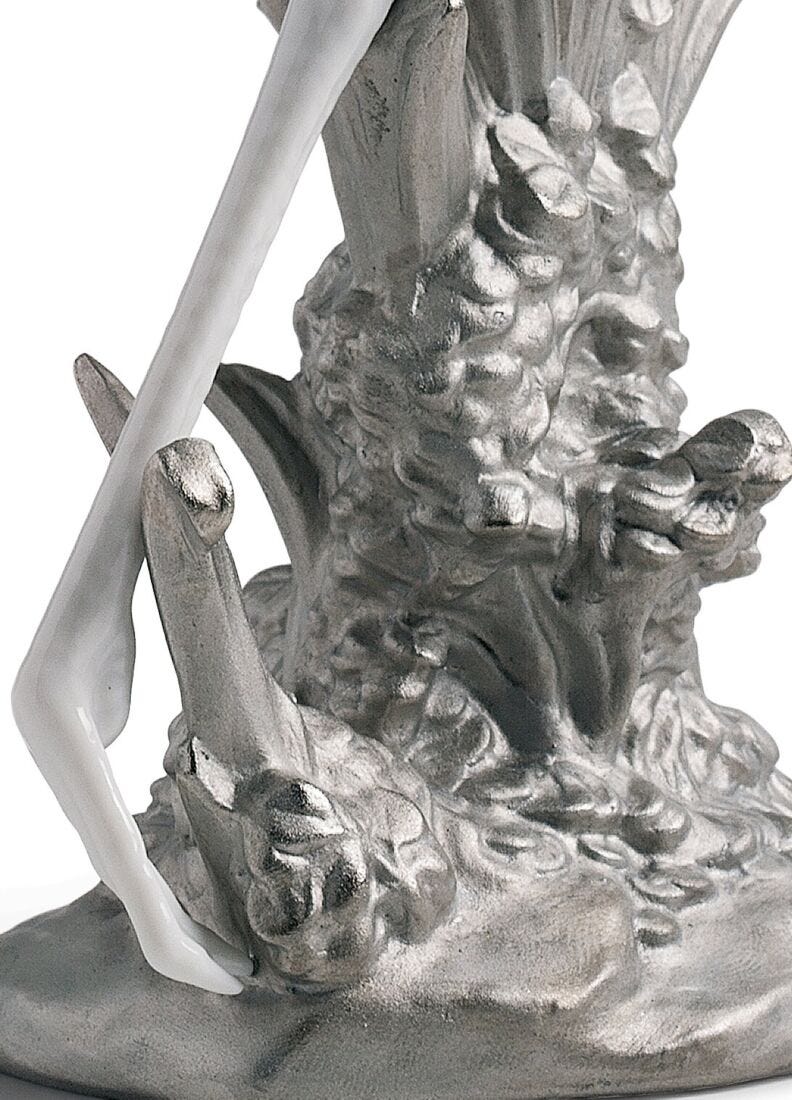 Escultura Pareja de grullas airosas. Lustre plata en Lladró