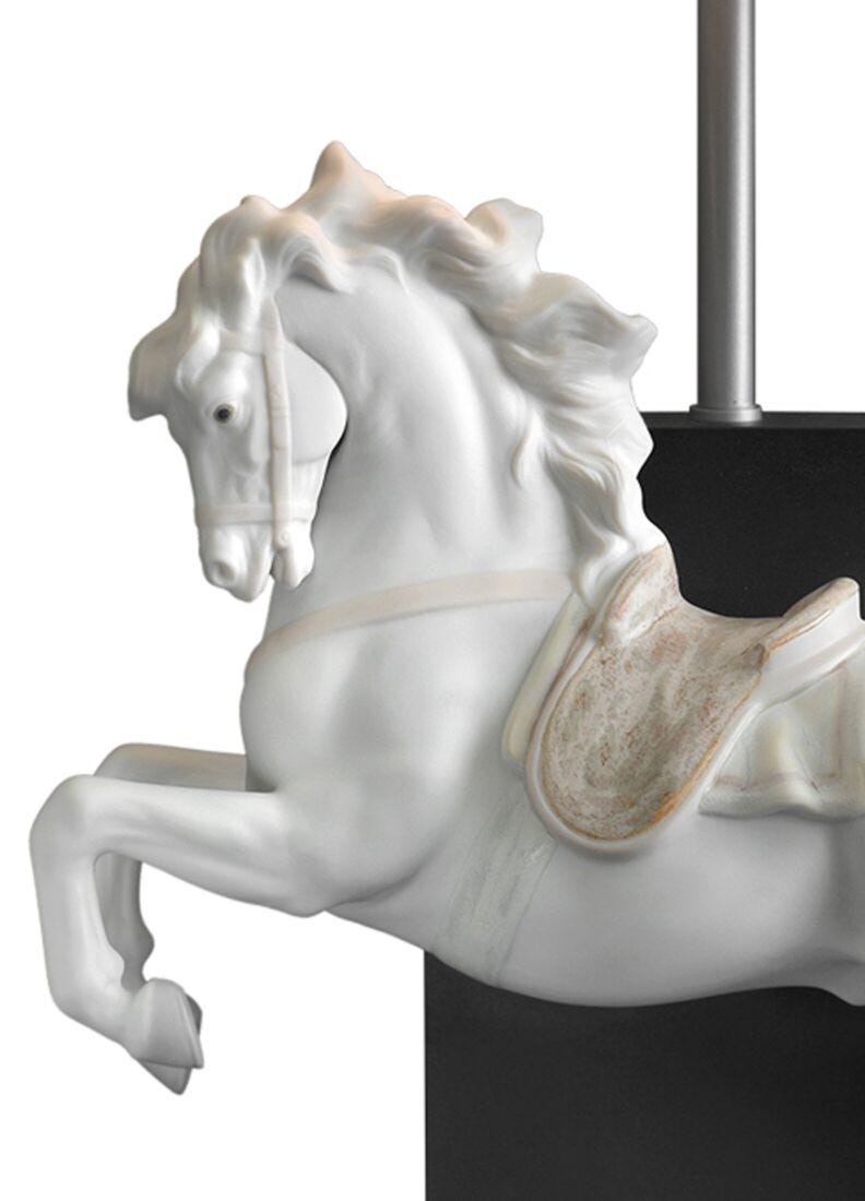 Horse on Pirouette Table Lamp (CE) in Lladró